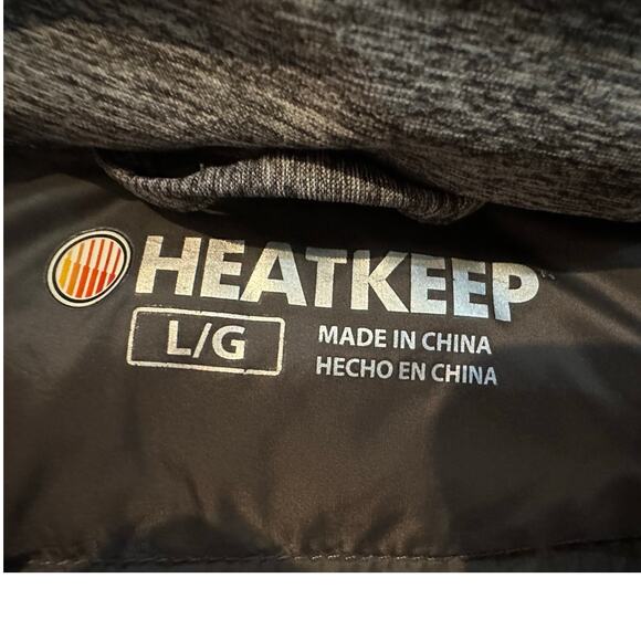 Heatkeep Women's Down Puffer Vest Gray Size Large Fall Layering Outerwear - Picture 5 of 8
